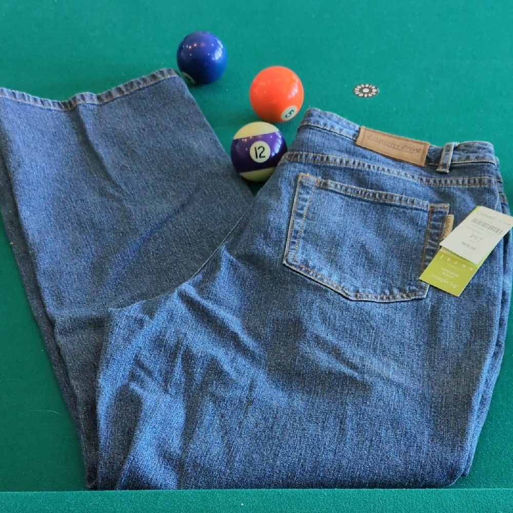 Coldwater Creek Relaxed Fit Blue Jeans P12. NWT